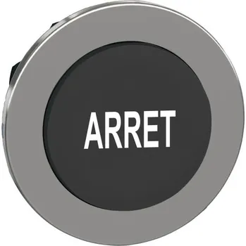 Elektroinstalační materiál SCHN ZB4FL233 Ovládací hlavice stiskací s přesahem, zapuštěné provedení, Černá, se symbolem