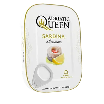 konzervovaná ryba Sardinky Adriatic Queen - v rostlinném oleji s citronem 105 g