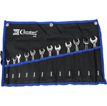 Ruční nářadí Condor klíče očkoploché VarioPlus 8 - 19 mm, sada 12 dílů, v textilním obalu - 100-04117