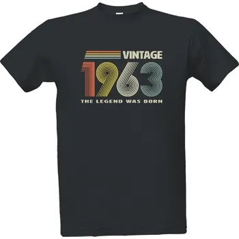 Pánská móda Tričko s potiskem Vintage 1963, the legend was born pánské