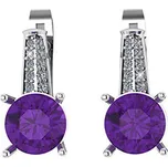 Stříbrné náušnice ametyst