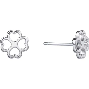 Náušnice Bealio BEALIO Stříbrné náušnice ČTYŘLÍSTEK 03-11032-0757