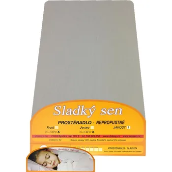 Prostěradlo Nepromokavé prostěradlo jersey s gumičkou 180x200 - 31 šedé