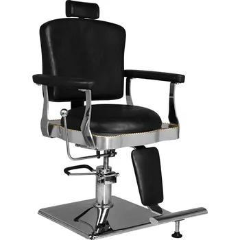 Kadeřnické křeslo HAIR SYSTEM BARBER CHAIR CHAIR SM180 ČERNÁ