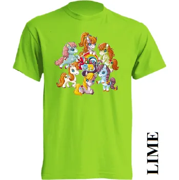 detske-levne-bavlnene-tricko-potisk-ponici Barva: Lime - limetková, velikost: 116