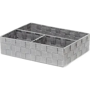 Organizér na prádlo a doplňky Compactor TEX - 3 dílný, 32 x 25 x 8 cm, šedý