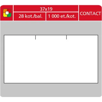 Samolepící etiketa SK Label Cenová etiketa bílá 1000 ks 37 x 19 mm