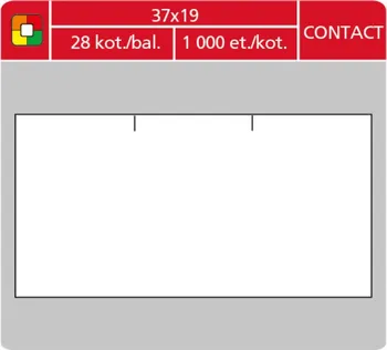 Samolepící etiketa SK Label Cenová etiketa bílá 1000 ks 37 x 19 mm