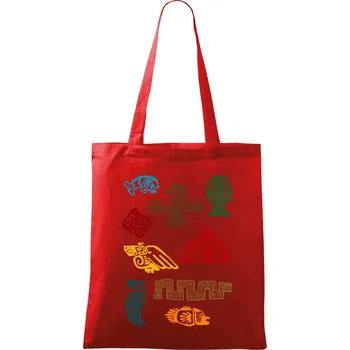 Mayové - ikony příšery - Taška bavlněná - 42 x 38 cm ( Červená )