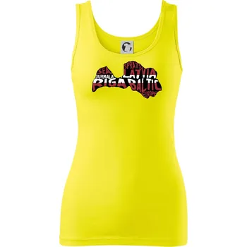 Dámské tričko Mapy - názvy měst - Moldávie - Dámské tílko - L ( Citrónová )