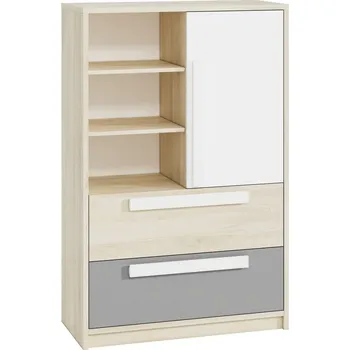 Postel Komoda 1D2S REPENS buk fjord/bílá/šedá