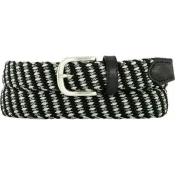 Opasek Alberto Metal Braided Black/Silver 90 cm 90 Pásek