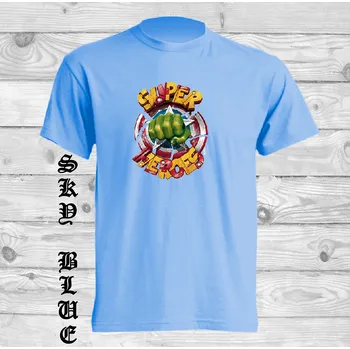 Chlapecké tričko detske-levne-bavlnene-tricko-potisk-Superheroes Barva: Sky blue - nebesky modrá, velikost: 128