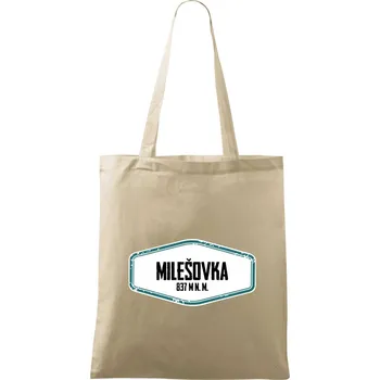 Nákupní taška Hora Milešovka - Taška bavlněná - 42 x 38 cm ( Naturální )
