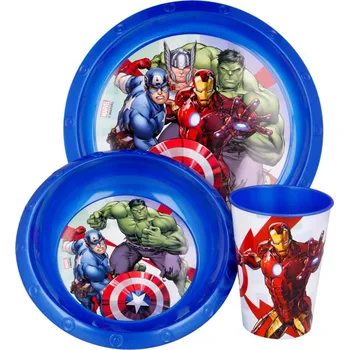 dětská jídelní sada STOR Jídelní sada Avengers Rolling Thunder 3ks