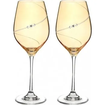 Sklenice Diamante Silhouette City Amber Swarovski 360 ml 2 ks