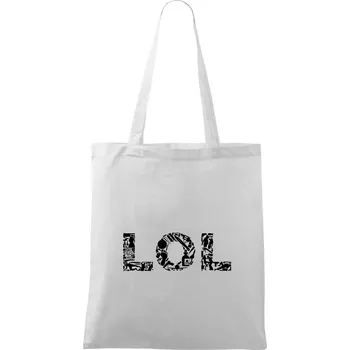 LOL nápis - Taška bavlněná - 42 x 38 cm ( Bílá )