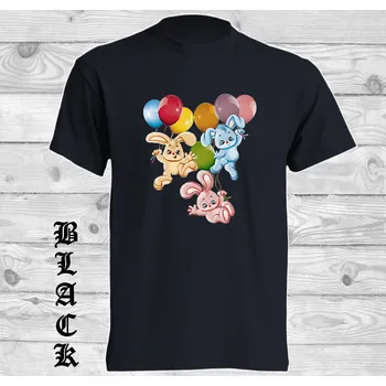 Dívčí tričko detske-levne-bavlnene-tricko-potisk-kralicci-balonky Barva: Black -černá, velikost: 140