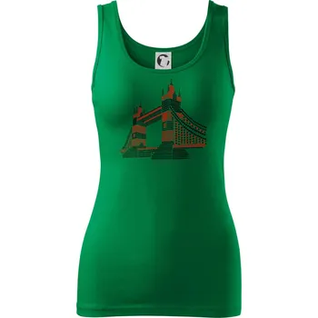 Dámské tričko Tower bridge symboly - Dámské tílko - XL ( Středně zelená )