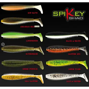 Umělá nástraha Fox Rage Gumová nástraha Spikey Shad 6 cm Barva: Salt 'n Pepper
