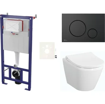 Bidet Cenově zvýhodněný závěsný WC set SAT do lehkých stěn / předstěnová montáž+ WC VitrA Integra SIKOSSINTRESU68K