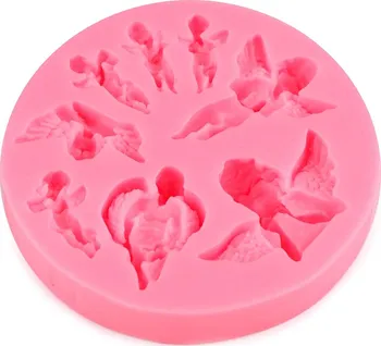 Forma na odlévání Stoklasa Silikonová forma anděl 9,5 cm růžová