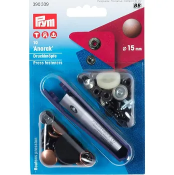 Druky Prym Anorak měděné, cvoček 15 mm, 10ks