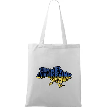 Ukrajina - jména měst - Evropa - Taška bavlněná - 42 x 38 cm ( Bílá )