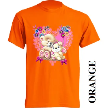 detske-levne-bavlnene-tricko-potisk-laska-zviratka Barva: Orange - oranžová, velikost: 116