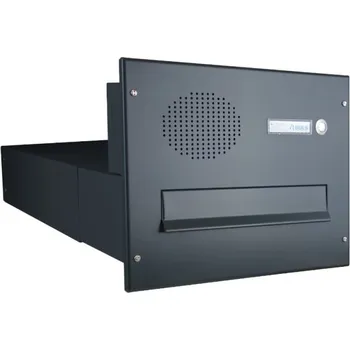 Poštovní schránka 1x poštovní schránka B-042 k zazdění do sloupku + čelní deska s 1x zvonkem a přípravou pro HM - lakovaná - RAL 7016 MAT. - ANTRACIT