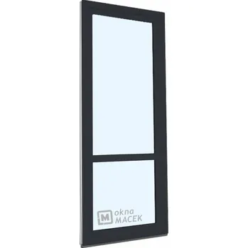 Vchodové dveře Plastové balkonové dveře - KNIPPING 70 AD, 800x2400 mm, OS, s příčkou, antracit Otevírání: levé, Barva, imitace: antracit/bílá (jednostranně), Provedení: jednostranná klika + madýlko + PVC rám + příslušenství a montážní materiál zdarma