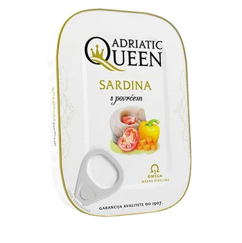 konzervovaná ryba Sardinky Adriatic Queen - se zeleninou 105 g