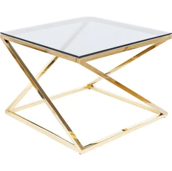 Konferenční stolek Konferenční stolek LIAM zlatá/kouřové sklo