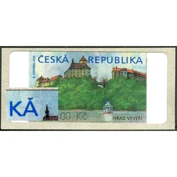 Poštovní známka Česká pošta AU 1C - VV - černý bod v "Á" - Česká Zn. 1,-