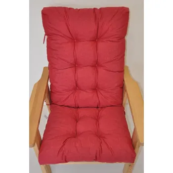 Axin Trading s.r.o. Polstr na zahradní křeslo vysoké - látka vínový melír