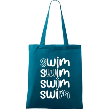 Swim nápis - Taška bavlněná - 42 x 38 cm ( Petrolejová )