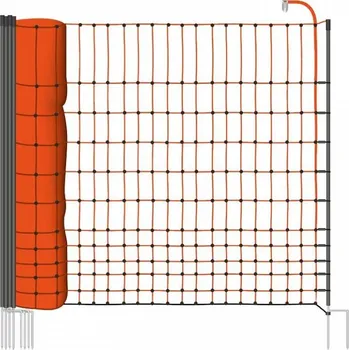 Ohradník Vodivá síť elektrického ohradníku pro drůbež a kuřata, výška 112 cm, délka 50 m, dvojitý hrot