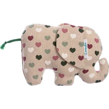 Dekorativní polštářek Lavandia Dekorační a relaxační polštářek ve tvaru Slona 20 x 15 cm Vzor Látky: Srdíčka na režné Uspávací vonný slon Standa s BIO levandulí