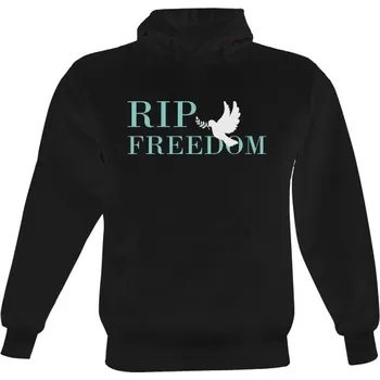 Pánská mikina Pánská mikina s kapucí s potiskem RIP freedom pánské
