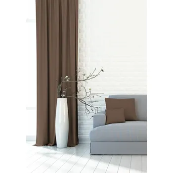 Zatemňovací dekorační závěs nebo látka, Blackout UNI 117, hnědá