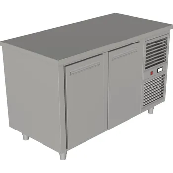 Melon Chladící gastro stůl nerezový 1350x700x900 mm / 2 sekce s dvířky
