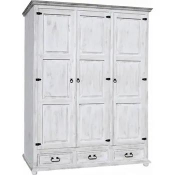 Komoda Šatní skříň WHITE HOME Slim SZY103 v celku Barevné provedení: Antická bílá K16 - antická bílá K16