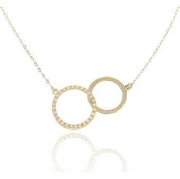Řetízek Zlatnictví Helios Zlatý náhrdelník s propojenými kroužky