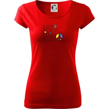 Dámské tričko Ukraine - symbol peace - Dámské triko Pure - XS ( Červená )