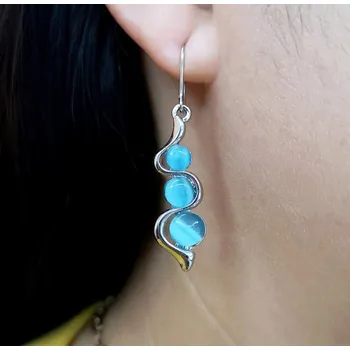 Souprava šperků Krásné modré visací náušice (Náušnice)