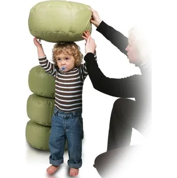 Sedací pytel Sedací vak Classic zelená olivová 50L ekokůže Tiahome