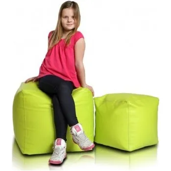Sedací pytel Sedací vak taburetka zelená limetková TiaHome