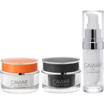 Pleťový krém Aimé Cosmetics Denní, noční a oční krém s Kaviárem 50 ml + 50 ml + 15 ml