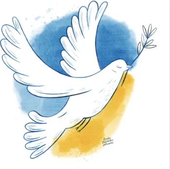 Plakát Plakát Holubice pro Ukrajinu