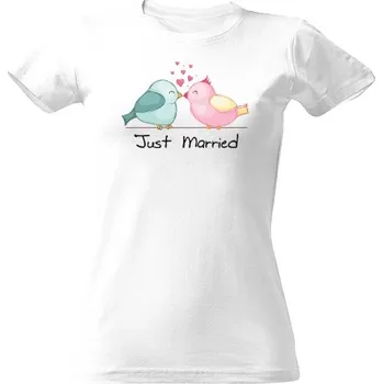 Dámské tričko Tričko s potiskem Just Married dámské